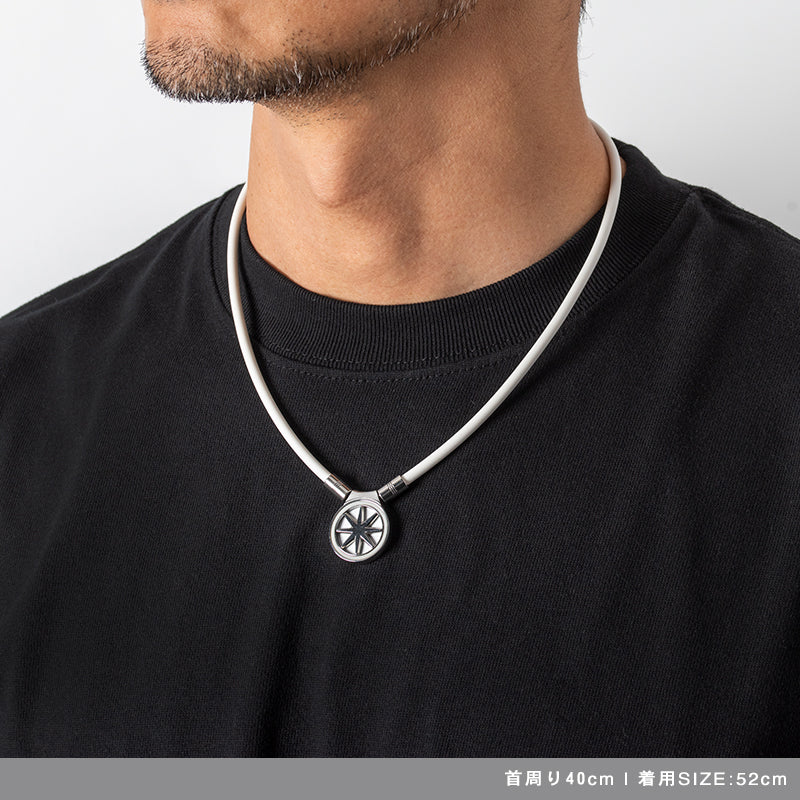 Healthcare Necklace Earth 2.0 ネックレス 磁気ネックレス 47cm / WhitexSilver