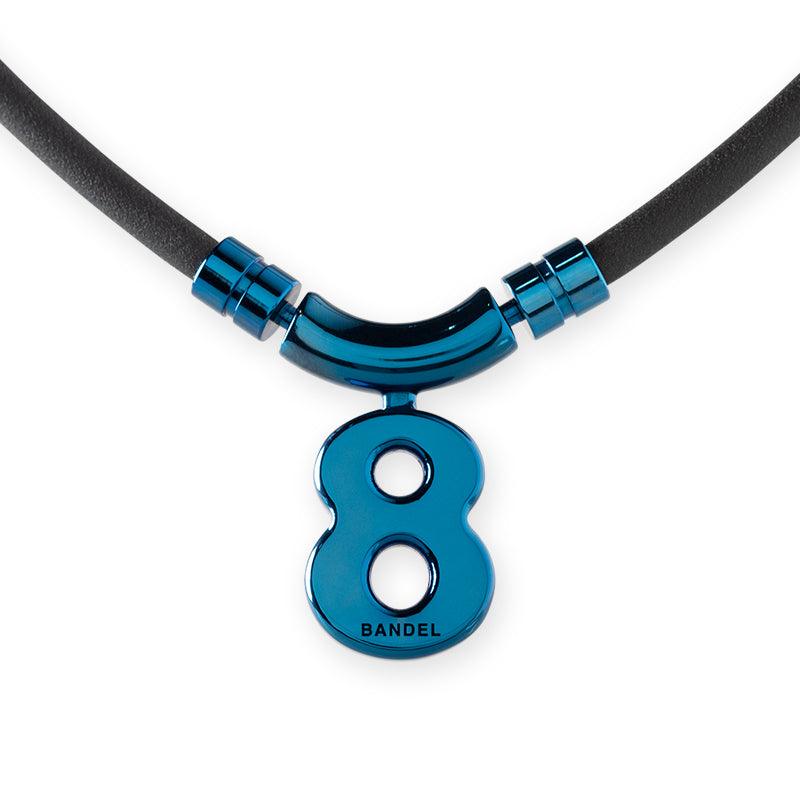 BANDEL × muta コラボ 2024AW 新色 Healthcare Necklace Eight HLCNE-MT チタン / Black×Blue