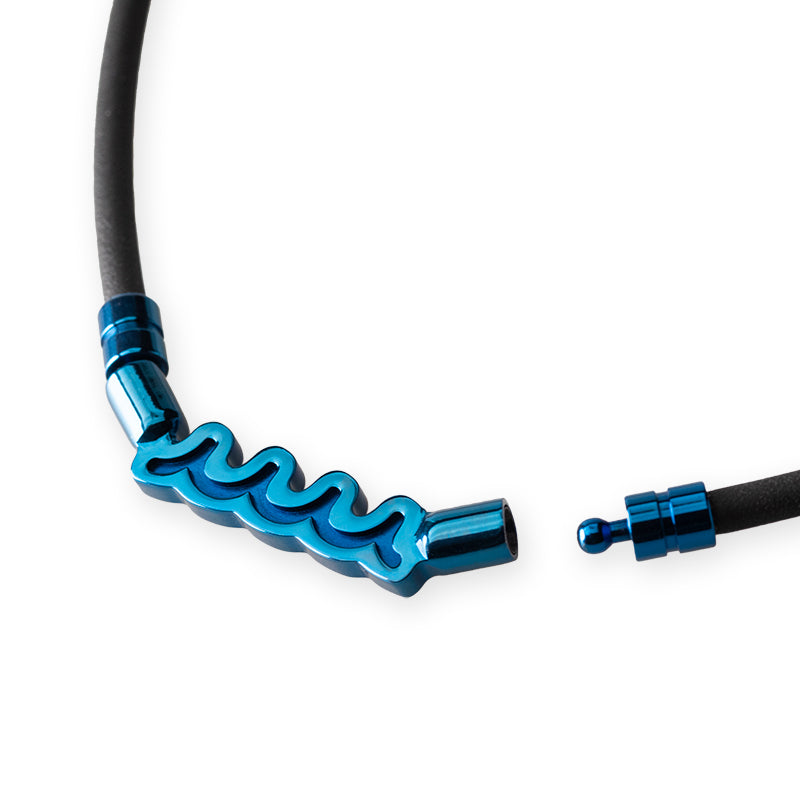 BANDEL × muta コラボ 2024AW 新色 Healthcare Necklace Wave HLCNW-MT チタン / Black×Blue