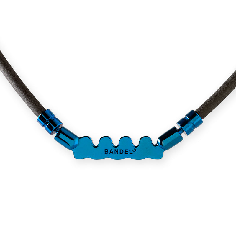 BANDEL × muta コラボ 2024AW 新色 Healthcare Necklace Wave HLCNW-MT チタン / Black×Blue