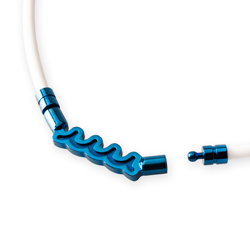 BANDEL × muta コラボ 2024AW 新色 Healthcare Necklace Wave HLCNW-MT チタン / White×Blue