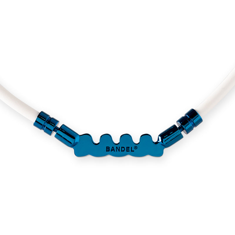 BANDEL × muta コラボ 2024AW 新色 Healthcare Necklace Wave HLCNW-MT チタン / White×Blue