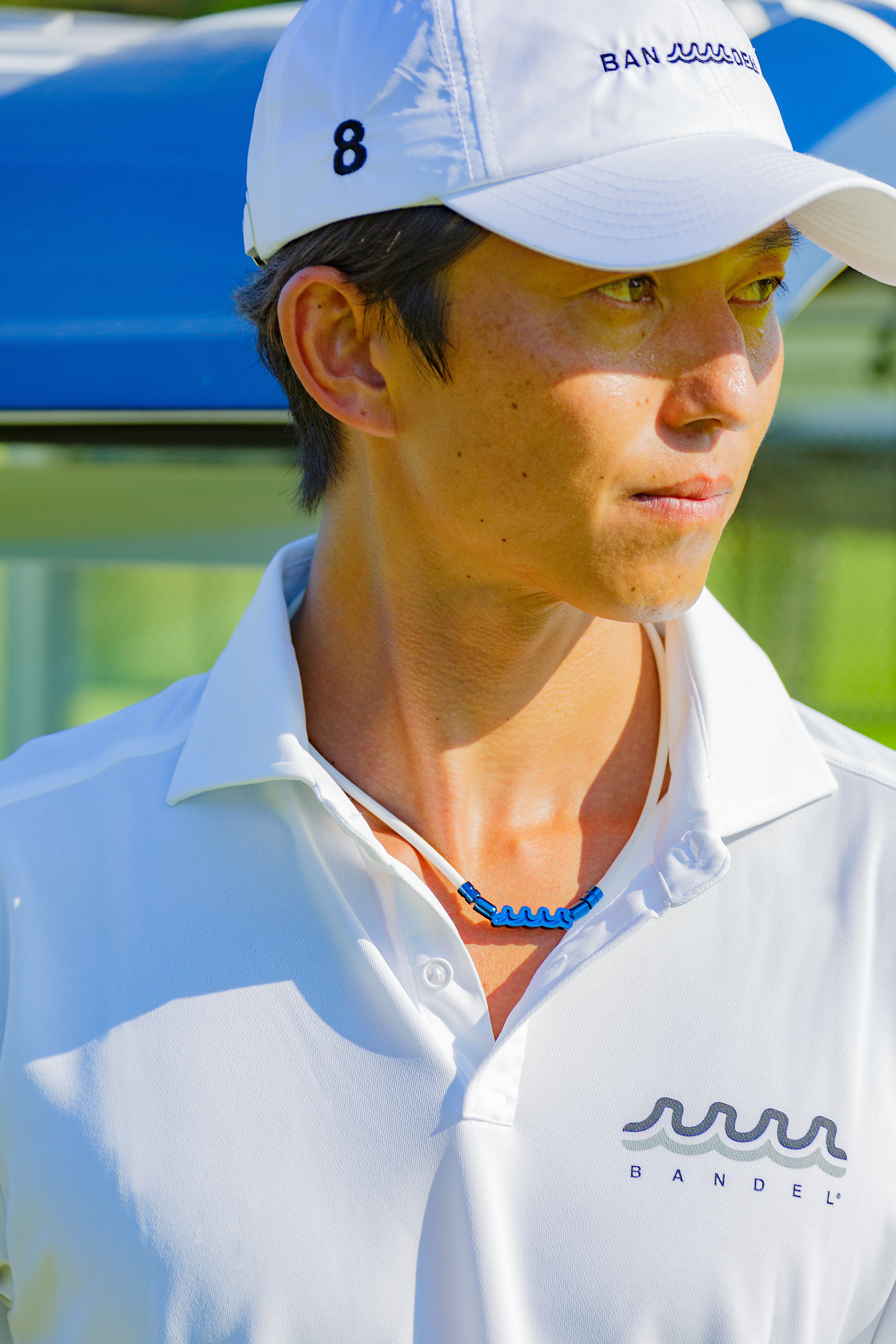 BANDEL × muta コラボ 2024AW 新色 Healthcare Necklace Wave HLCNW-MT チタン / White×Blue