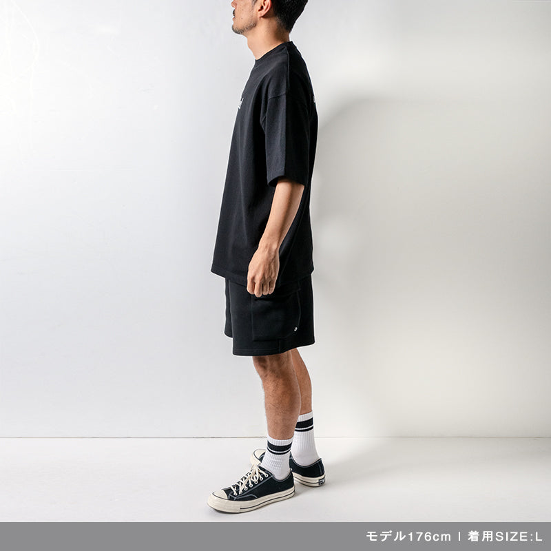 OLDENGLISH LETTERING TEE BAN-T039 Tシャツ コットン100% 吸湿 速乾 ビッグシルエット / BLACK