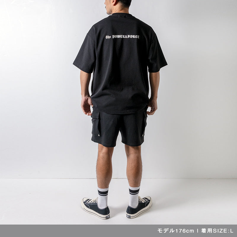 OLDENGLISH LETTERING TEE BAN-T039 Tシャツ コットン100% 吸湿 速乾 ビッグシルエット / BLACK