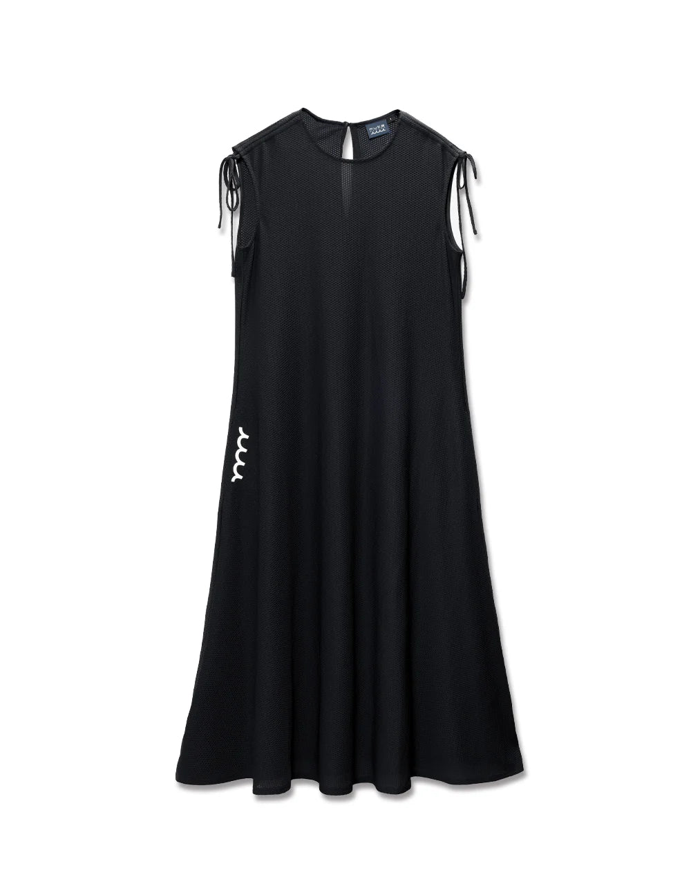 muta MARINE ストレッチメッシュワンピース ブラック muta MARINE ムータマリン ストレッチメッシュ シャーリングワンピース