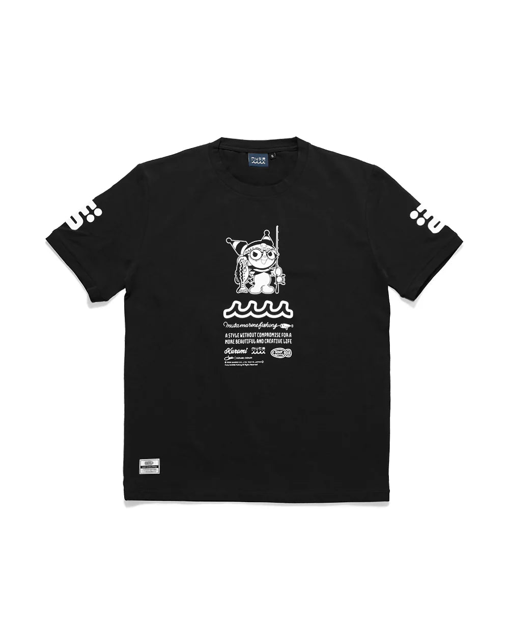 Kuromi × muta MARINE Fishing ストレッチTシャツ BLACK