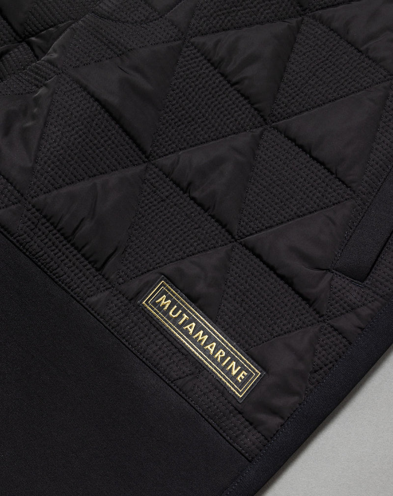 muta MARINE ジオメトリック キルティングパンツ Geometric down pants MMJC-444275 BLACK