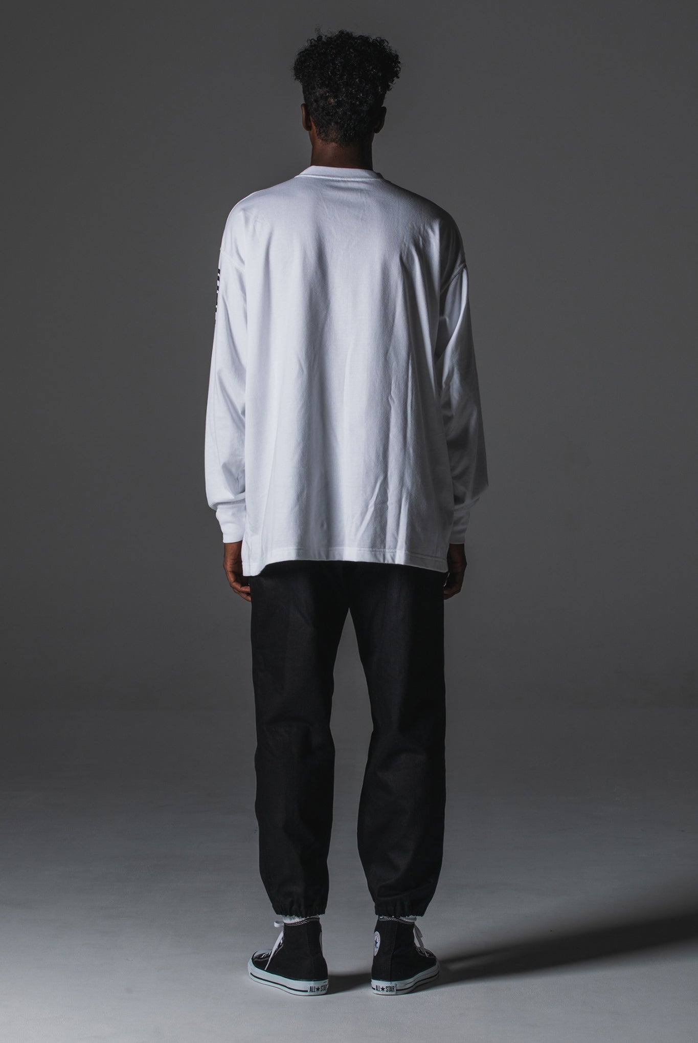 SCRIPT LOGO TSURITEN L/S TEE B114 ロンT コットン 100% 日本製 吊り天竺 / BLACK