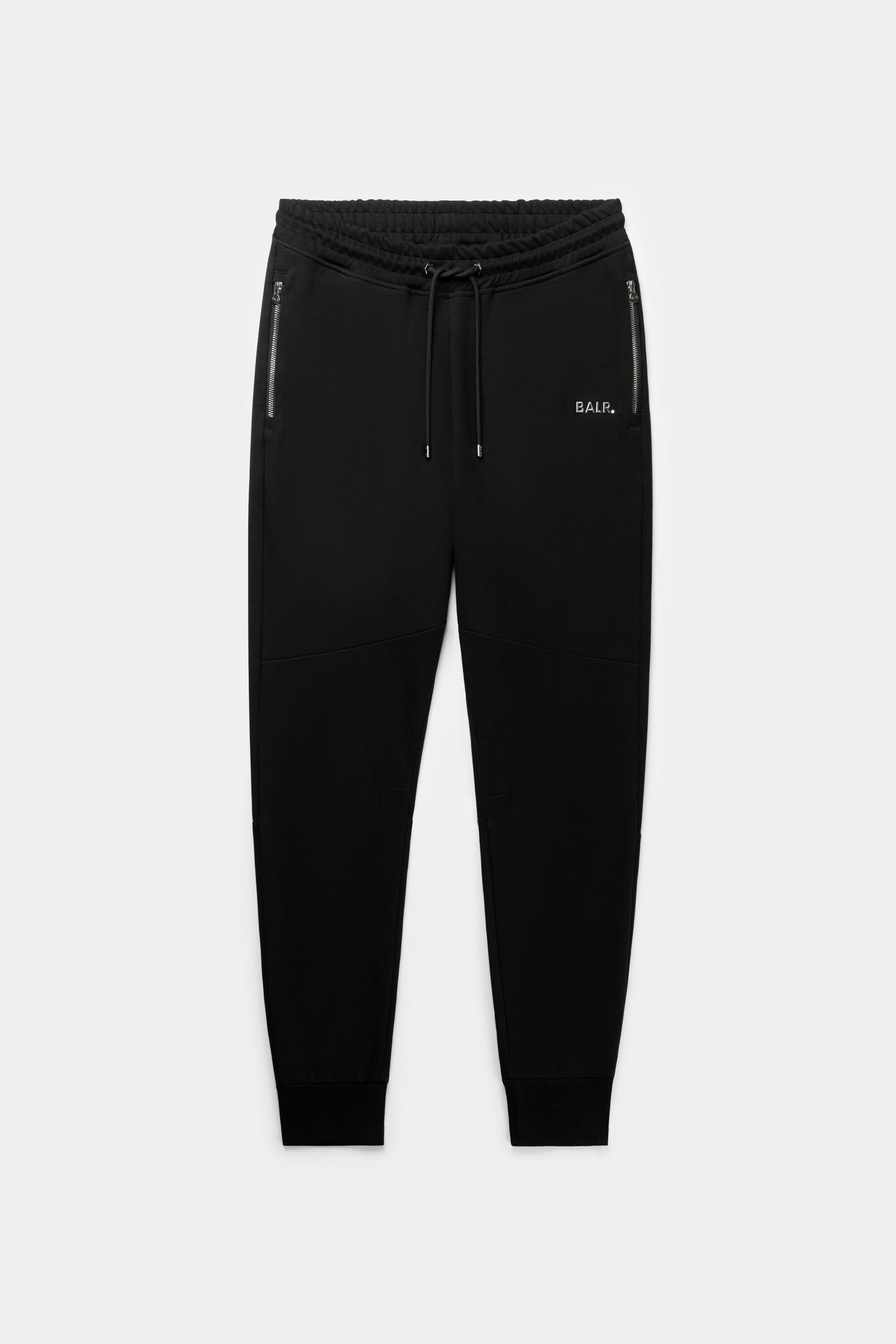 Q-Series Regular Fit Jogger B1411.1106 スウェットパンツ ジップ付きポケット ストレッチ 吸湿性 耐久性 / Black