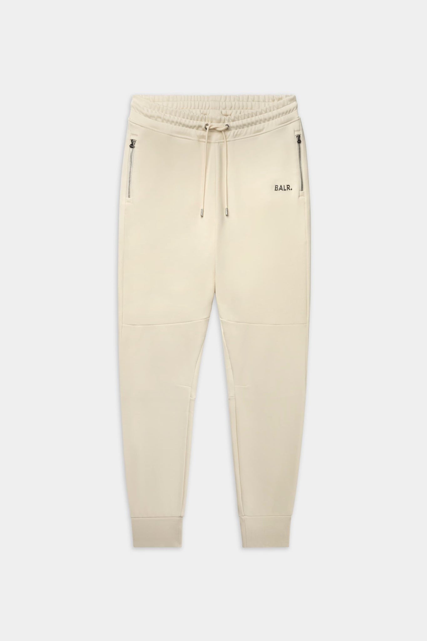 Q-Series Regular Fit Jogger B1411.1106 スウェットパンツ ジップ付きポケット ストレッチ 吸湿性 耐久性 / White Swan