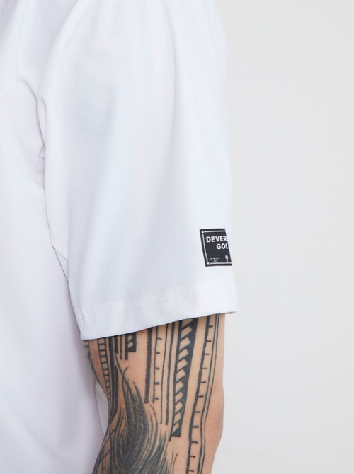 モックネック ロゴフロントモック S/S 763472022 WHITE