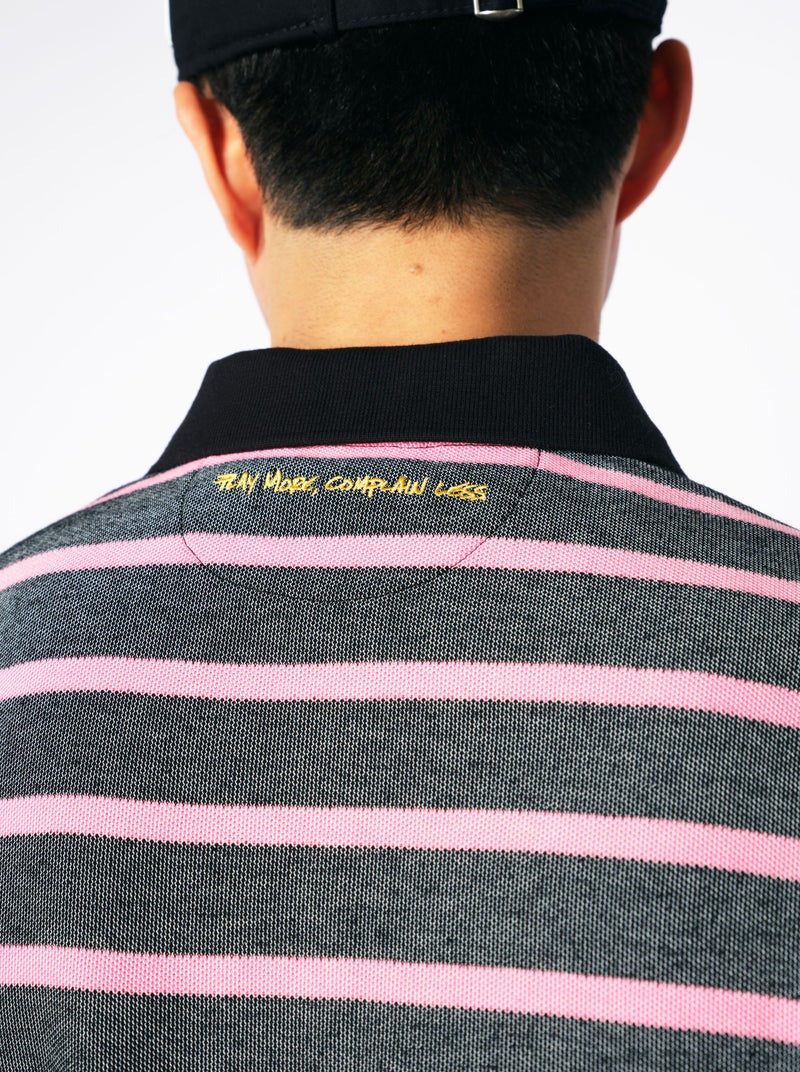 ポロシャツ Classic Border Polo 763472026 BLACKxPINK