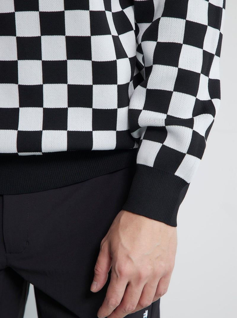 Cafe Racer Checker Knit 763472704 ニット / BLACK