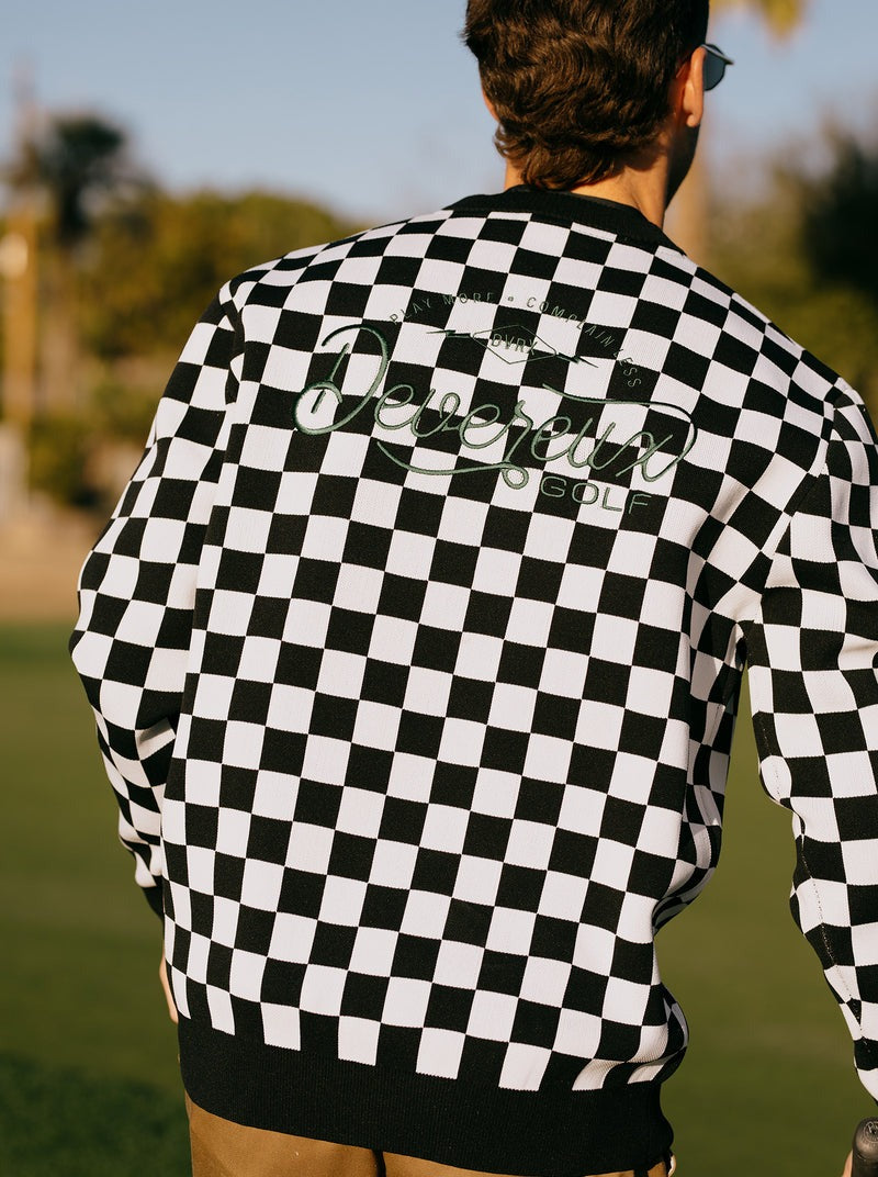 Cafe Racer Checker Knit 763472704 ニット / BLACK