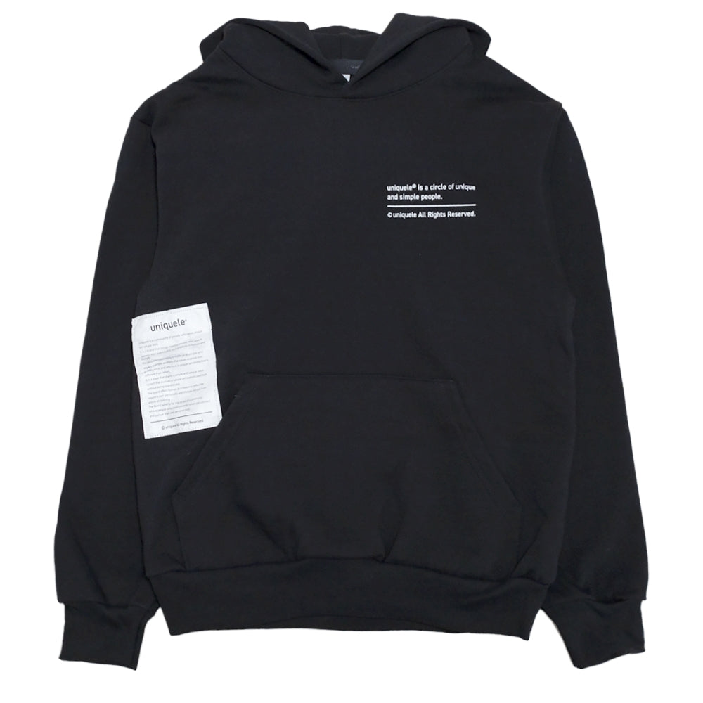 uniquele HEAVY FLEECE HOODIE スウェット フーディ FD2001 BLACK ブラック