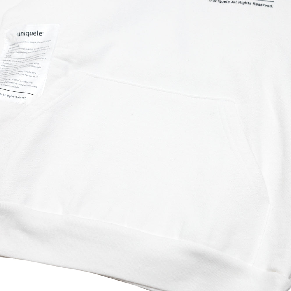 uniquele HEAVY FLEECE HOODIE スウェット フーディ FD2001 WHITE ホワイト