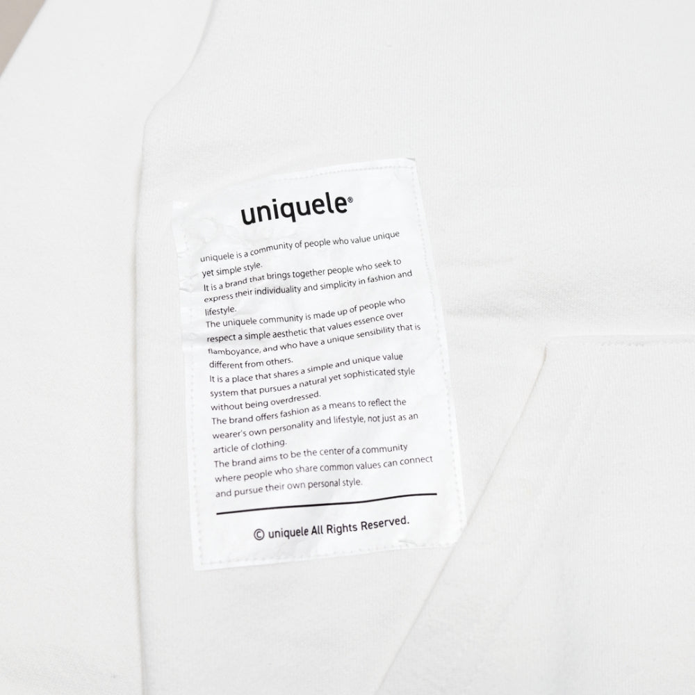 uniquele HEAVY FLEECE HOODIE スウェット フーディ FD2001 WHITE ホワイト