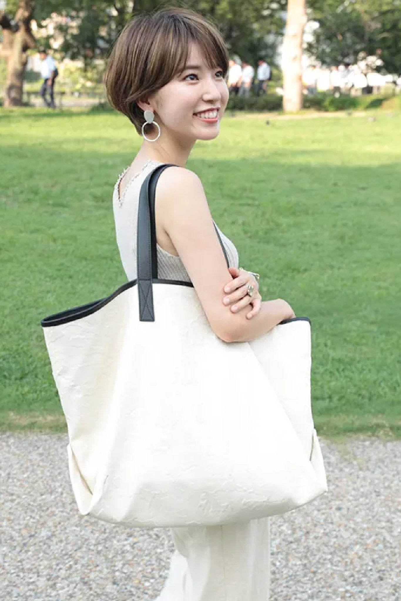 LABEL NOIR N023-GM トートバッグ キャンバス / OFF WHITE