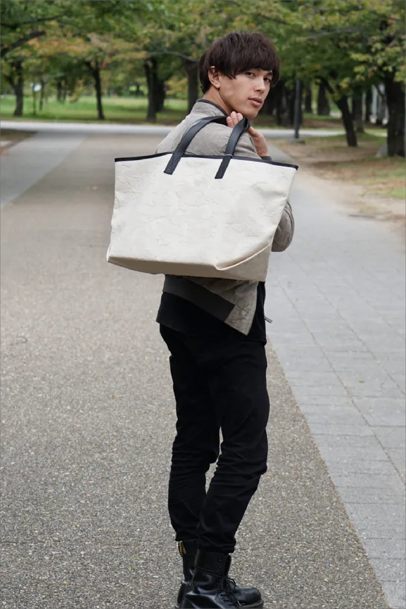 LABEL NOIR N023-GM トートバッグ キャンバス / OFF WHITE