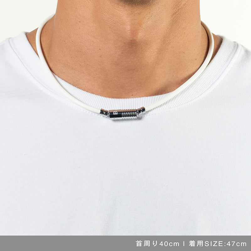 BANDEL バンデル NEUTRAL ニュートラル White×Silver 磁気ネックレス HLCNN White×Silver