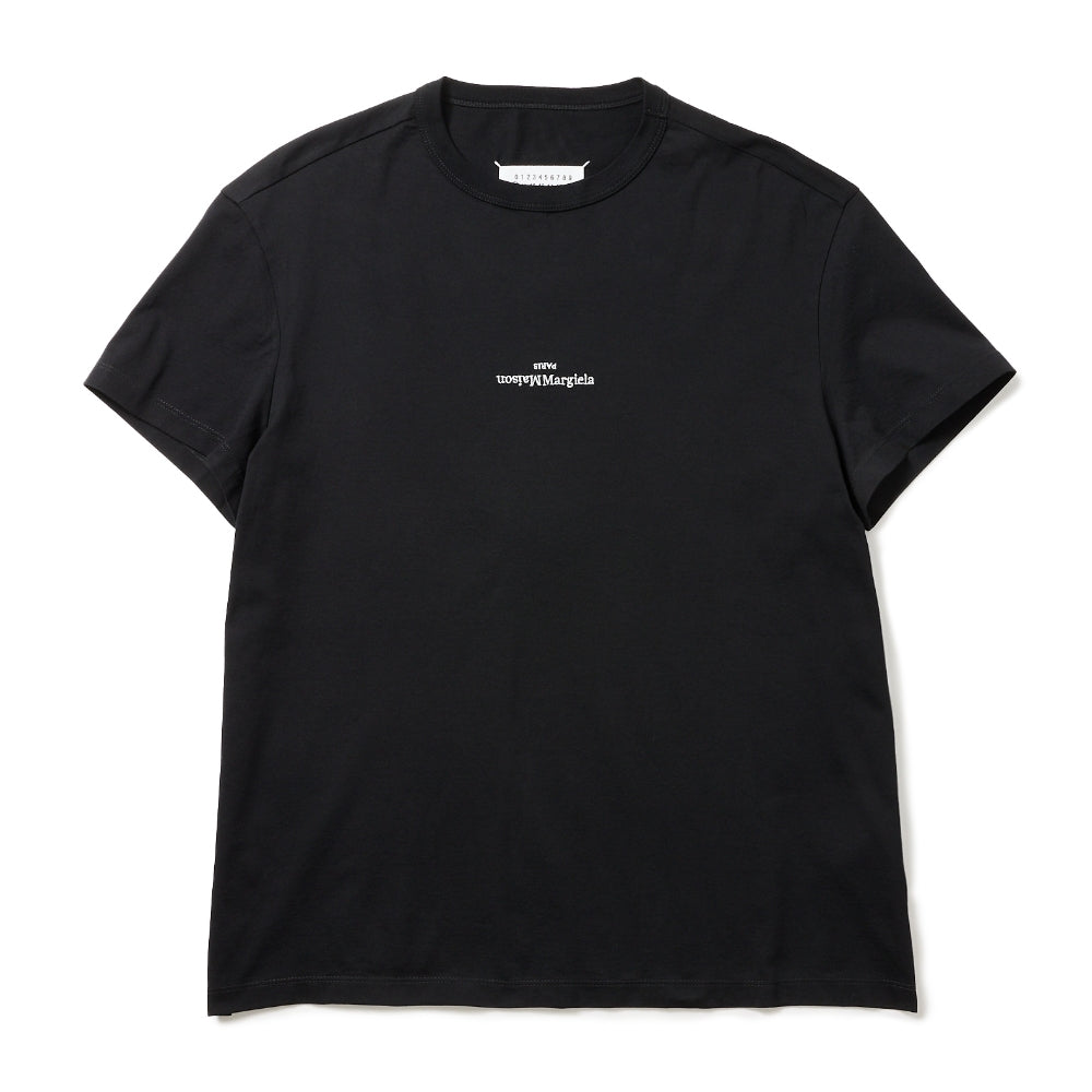 MAISON MARGIELA メゾン マルジェラ Tシャツ COTTON T-SHIRT S30GC0701 S22816 BLACKxWHITE ブラック ホワイト
