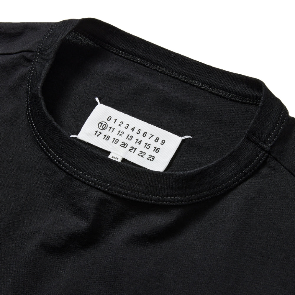MAISON MARGIELA メゾン マルジェラ Tシャツ COTTON T-SHIRT S30GC0701 S22816 BLACKxWHITE ブラック ホワイト