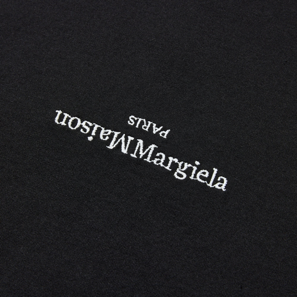 MAISON MARGIELA メゾン マルジェラ Tシャツ COTTON T-SHIRT S30GC0701 S22816 BLACKxWHITE ブラック ホワイト