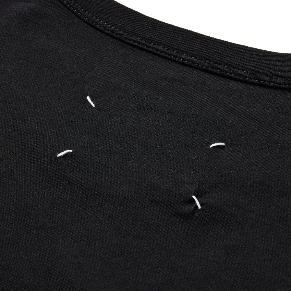 MAISON MARGIELA メゾン マルジェラ Tシャツ COTTON T-SHIRT S30GC0701 S22816 BLACKxWHITE ブラック ホワイト