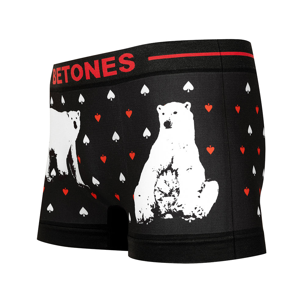 BETONES ビトーンズ ボクサーパンツ ANIMAL4 D004 POLAR BEAR BLACK
