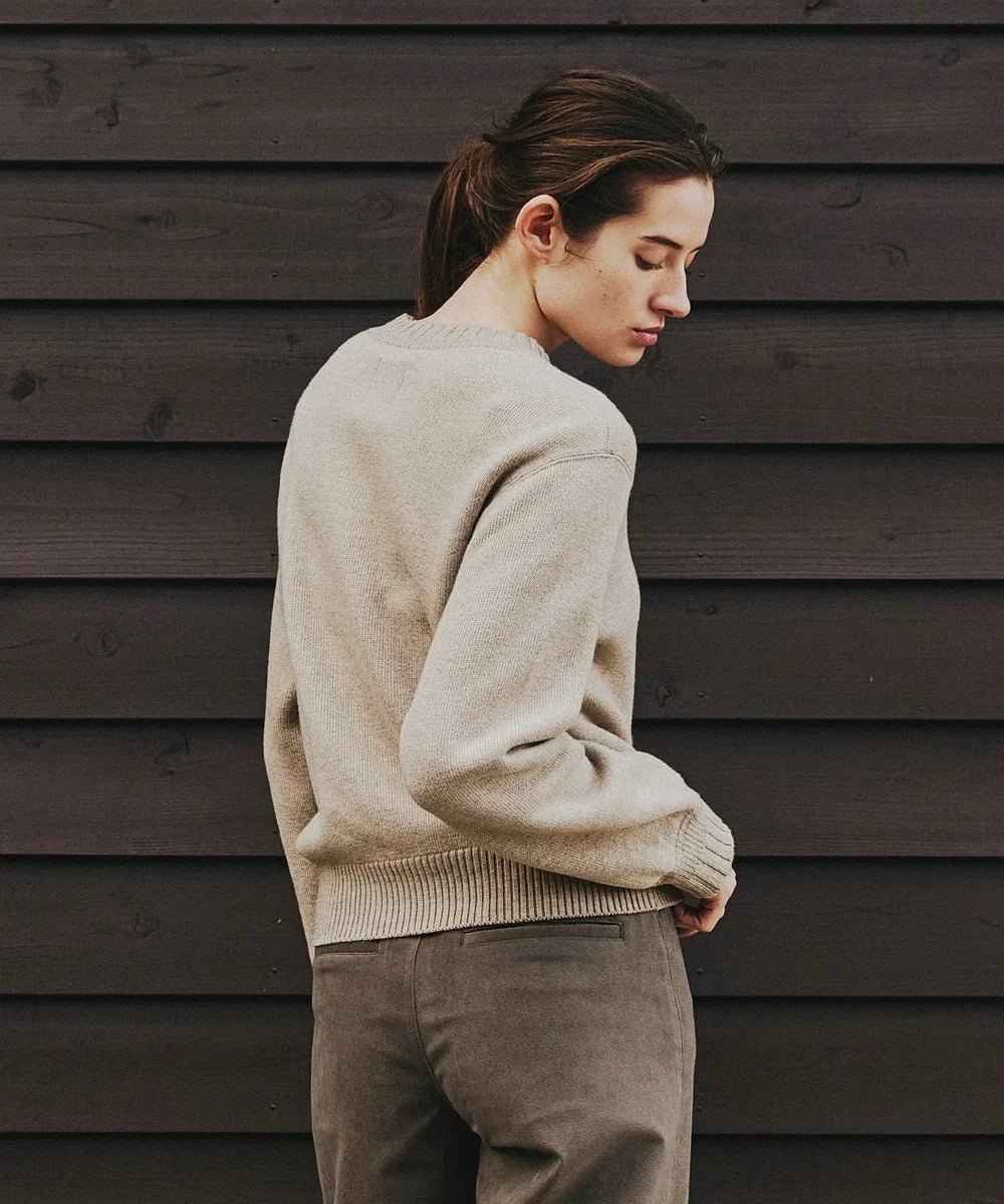 SEA GREEN FRENCH TERRY KNIT PULLOVER