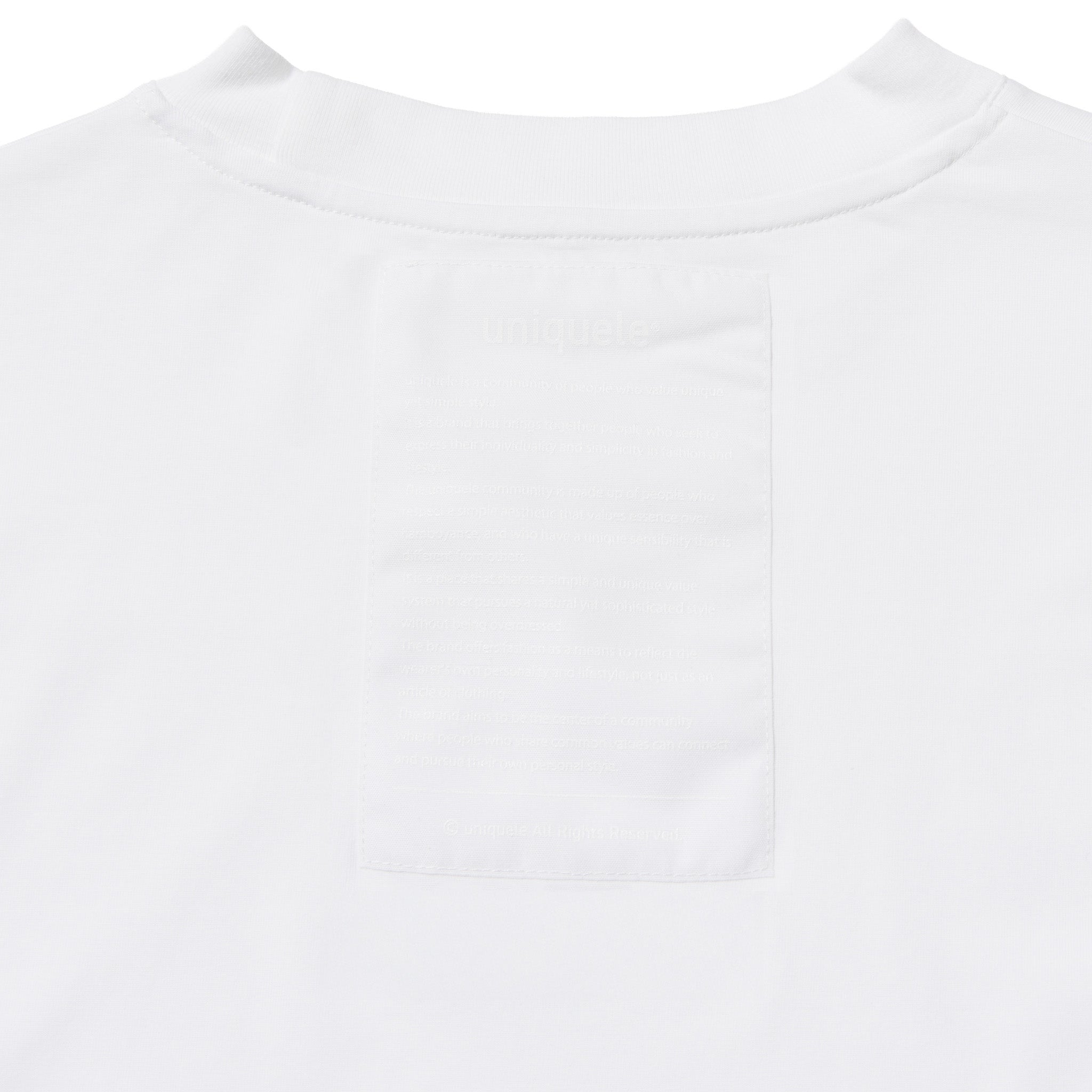 long sleeve mock neck t-shirt white LS1001