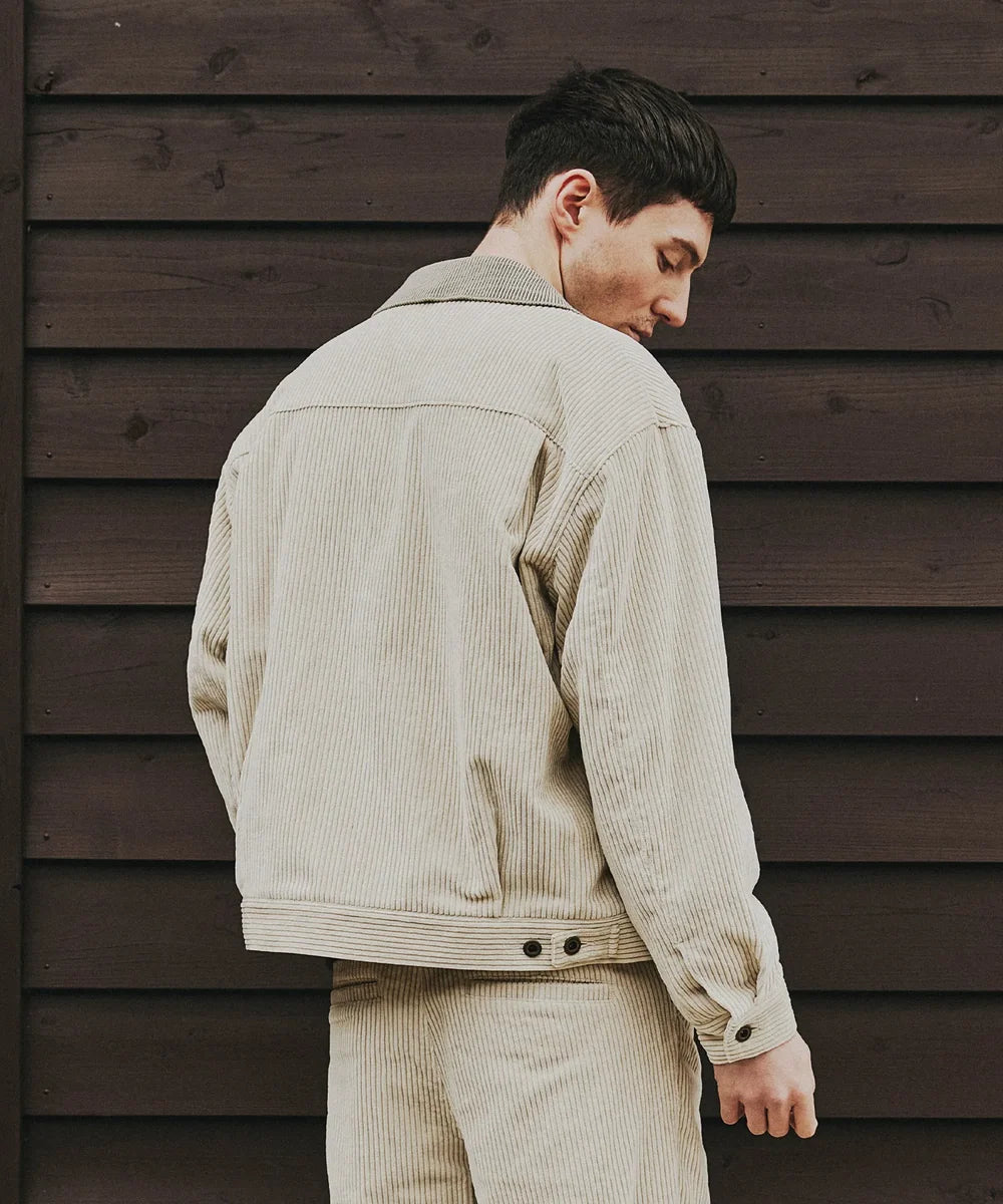 SEA GREEN WIDE WALE CORDUROY TRACKER JACKET
