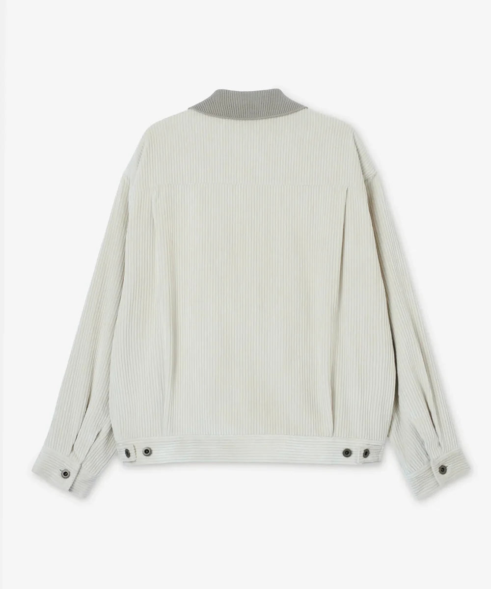 SEA GREEN WIDE WALE CORDUROY TRACKER JACKET