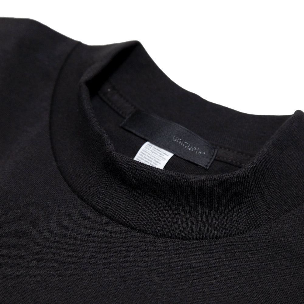 uniquele MOCK CREW NECK モックネック クルーネック Tシャツ MN2001 BLACK ブラック