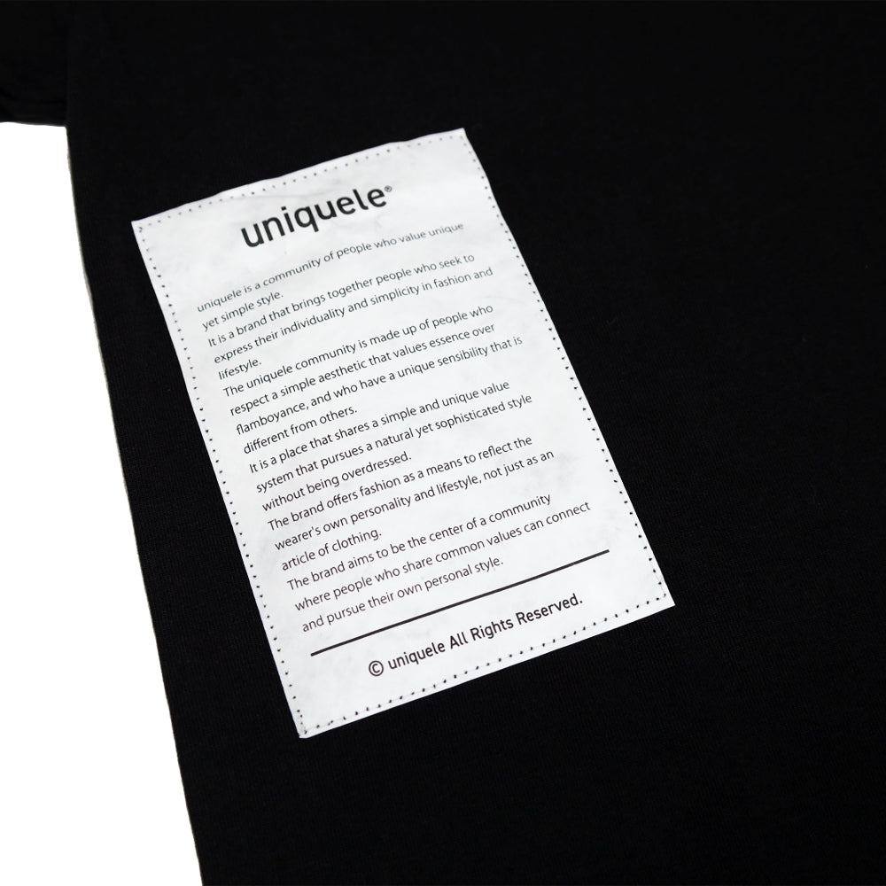 uniquele MOCK CREW NECK モックネック クルーネック Tシャツ MN2001 BLACK ブラック