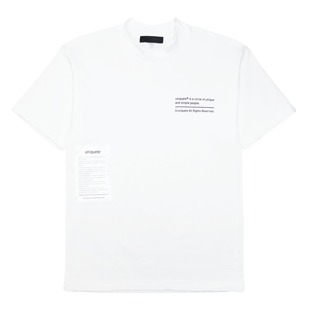 uniquele MOCK CREW NECK モックネック クルーネック Tシャツ MN2001 WHITE ホワイト