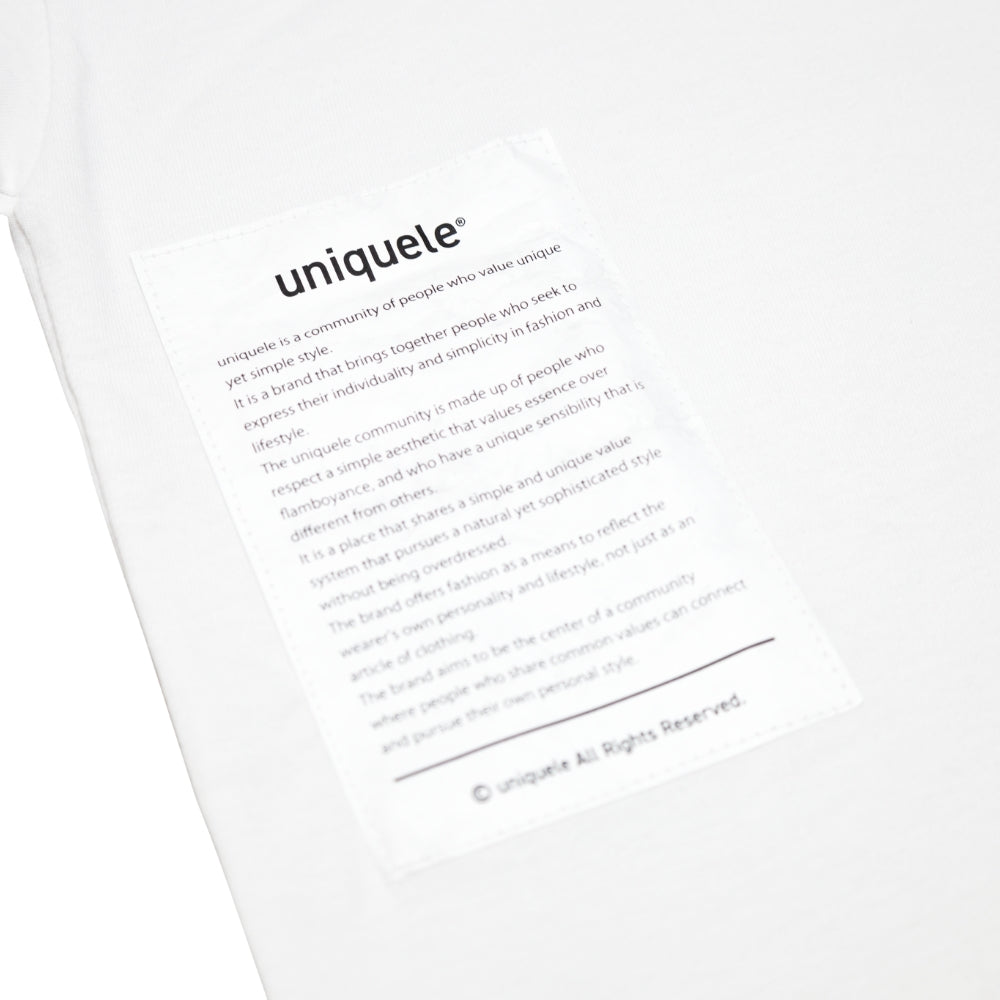 uniquele MOCK CREW NECK モックネック クルーネック Tシャツ MN2001 WHITE ホワイト