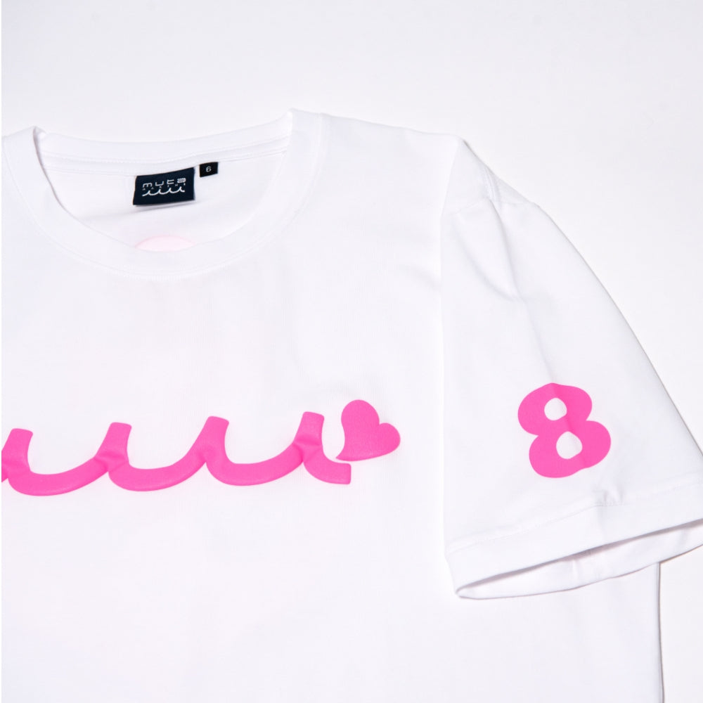 EARLY WAVE NEON Tシャツ スリムフィット MMAX-434463 ストレッチ / WHITE×PINK