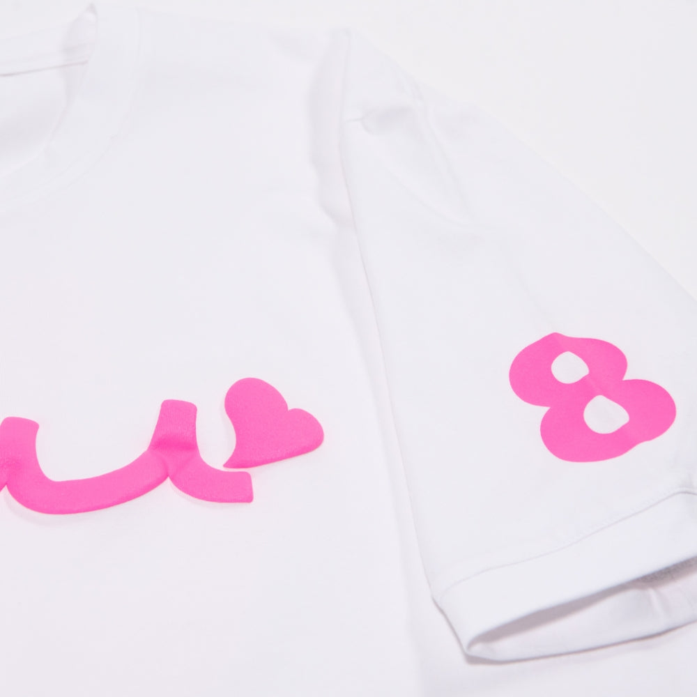 EARLY WAVE NEON Tシャツ スリムフィット MMAX-434463 ストレッチ / WHITE×PINK