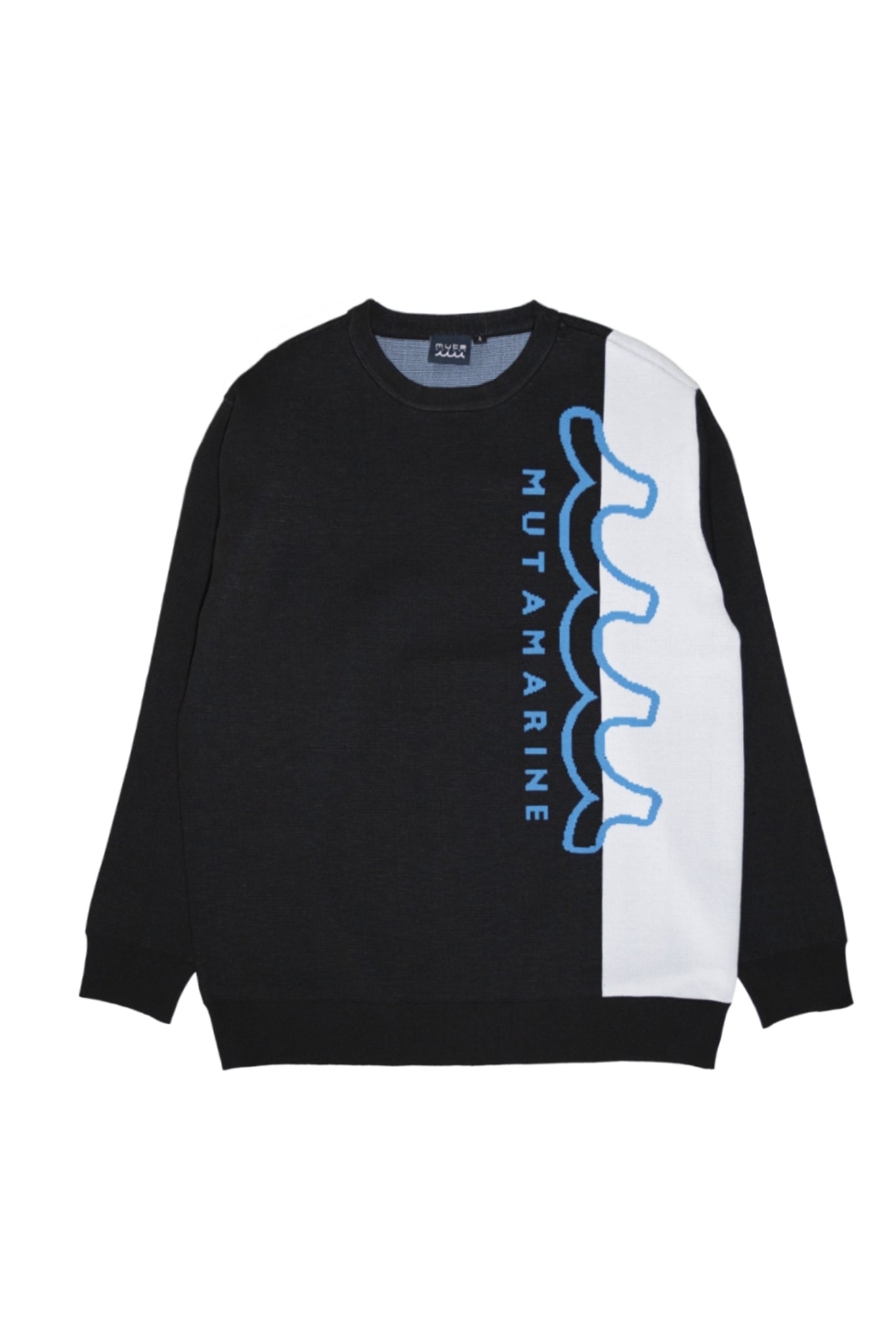 バーチカル ジャガードニット プルオーバー ニット MMSG-240140 ドライタッチ ルーズフィット 軽量 / BLACK