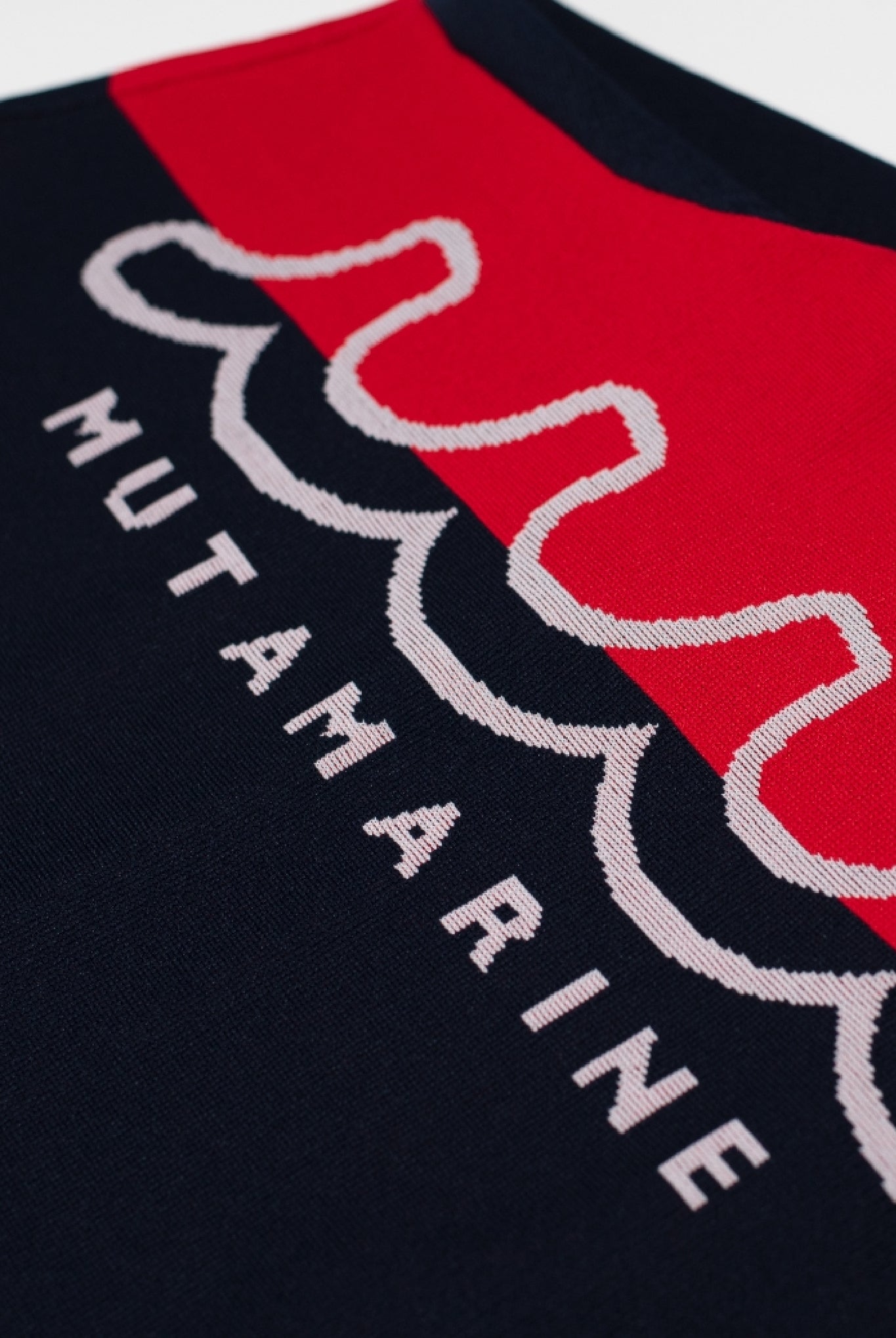 バーチカル ジャガードニット プルオーバー ニット MMSG-240140 ドライタッチ ルーズフィット 軽量 / NAVY