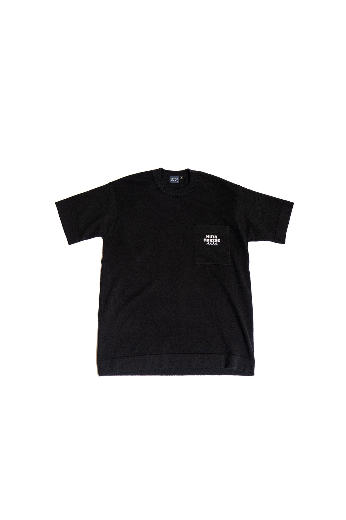 muta MARINE ムータ マリン | Tシャツ ブラック ブークレニット MMTK 