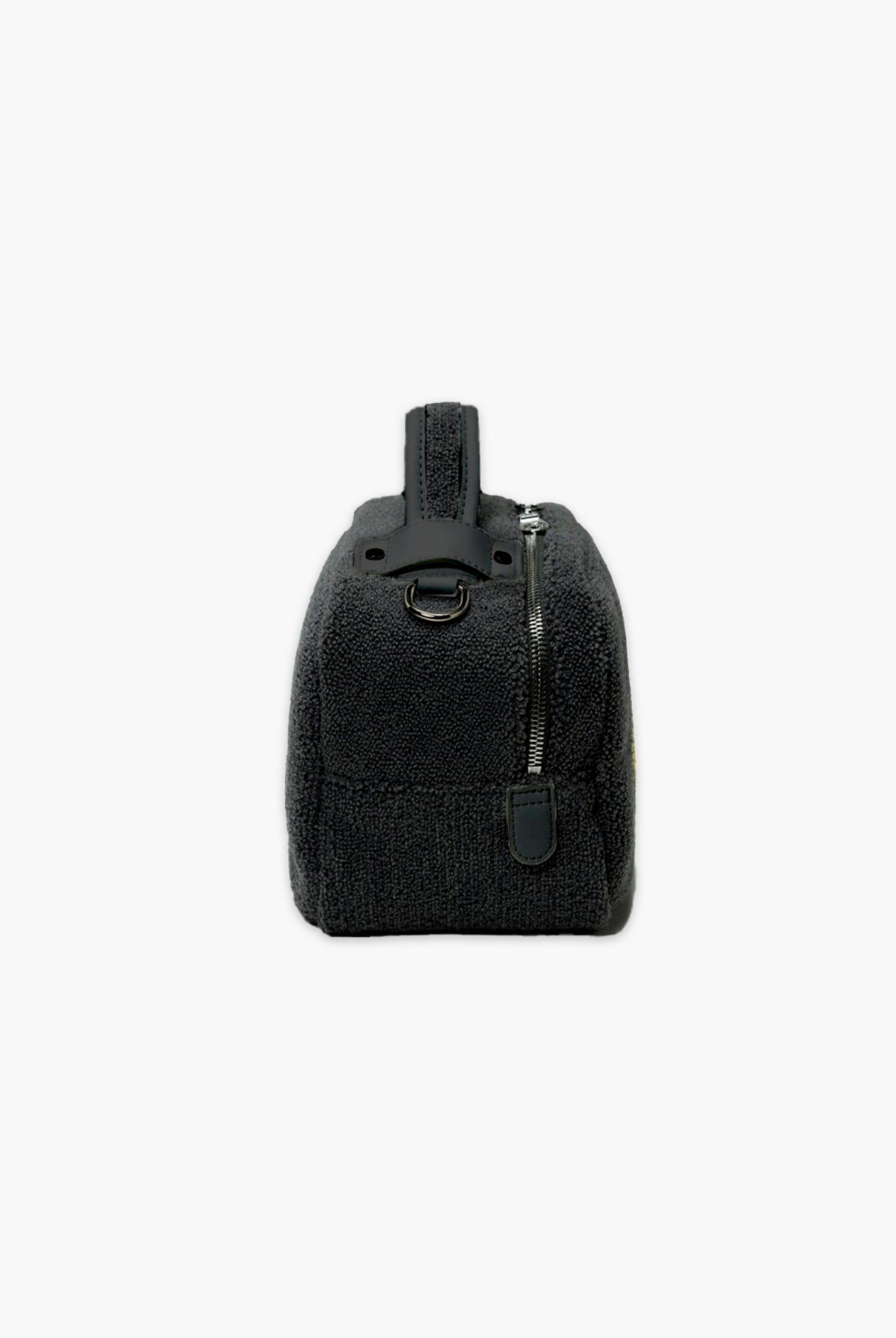 パイル ポーチバッグ MUSG-240112 パイル 内ポケット ショルダーストラップ ユニセックス / BLACK