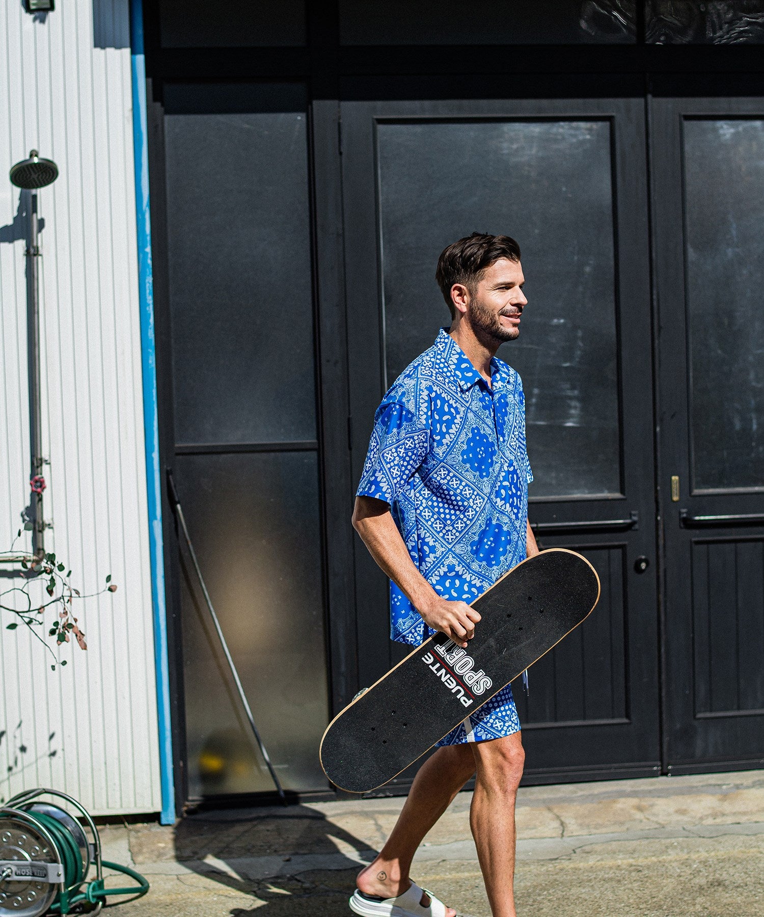 RESOUND CLOTHING リサウンド クロージング RC32-HP-002 ラッシュ ハーフパンツ セットアップ RUSH SHORTS BANDANA BULE バンダナ ブルー 高岡蒼佑さん着用アイテム