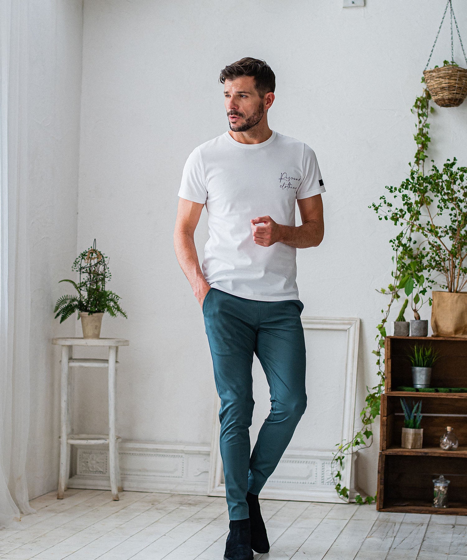 RESOUND CLOTHING リサウンド クロージング RC32-ST-016 ロングパンツ 新素材 CHRIS EASY PANTS KHAKI カーキ