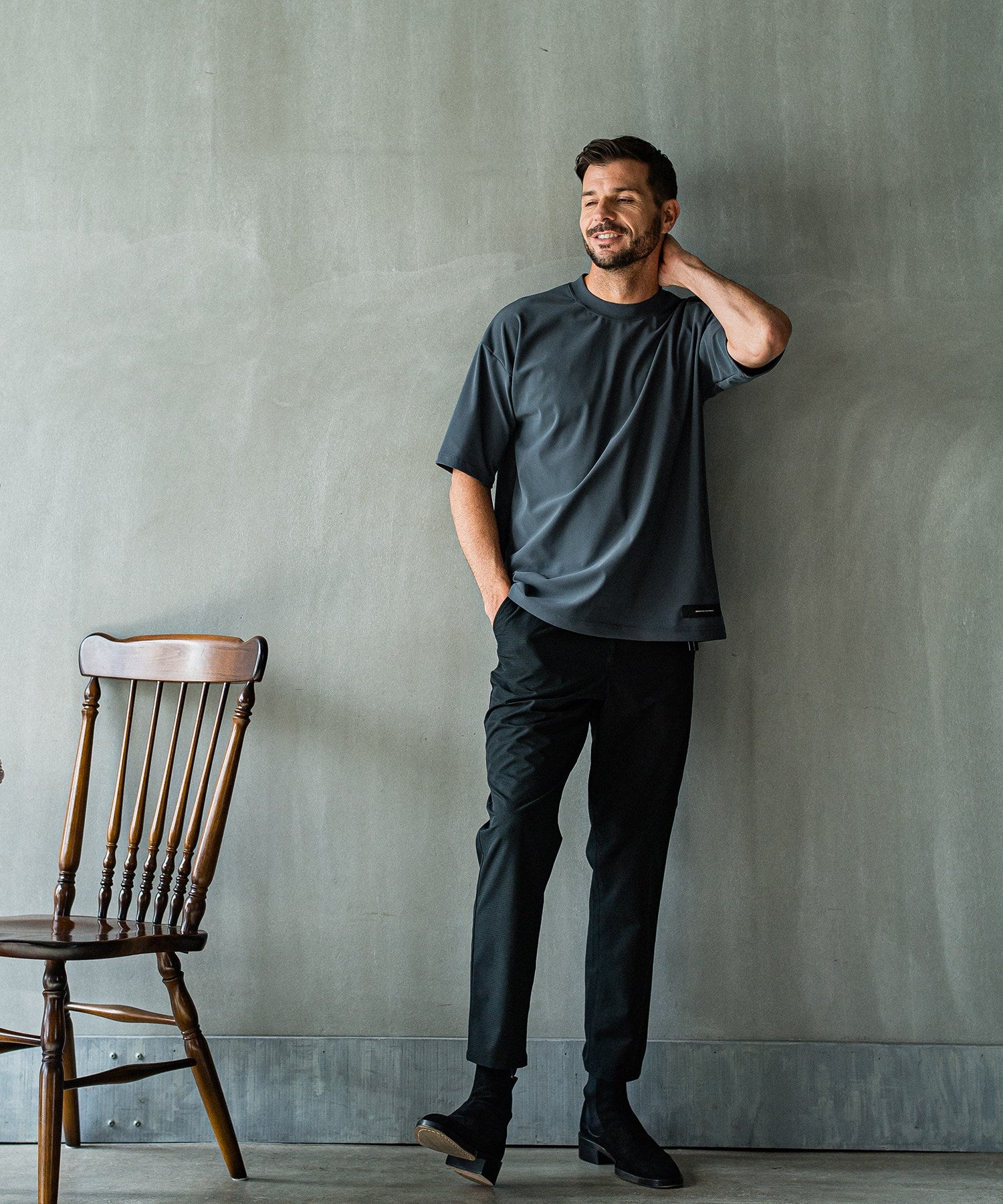 PAT WIDE EASY PANTS RC32-ST-036 ロングパンツ / BLACK