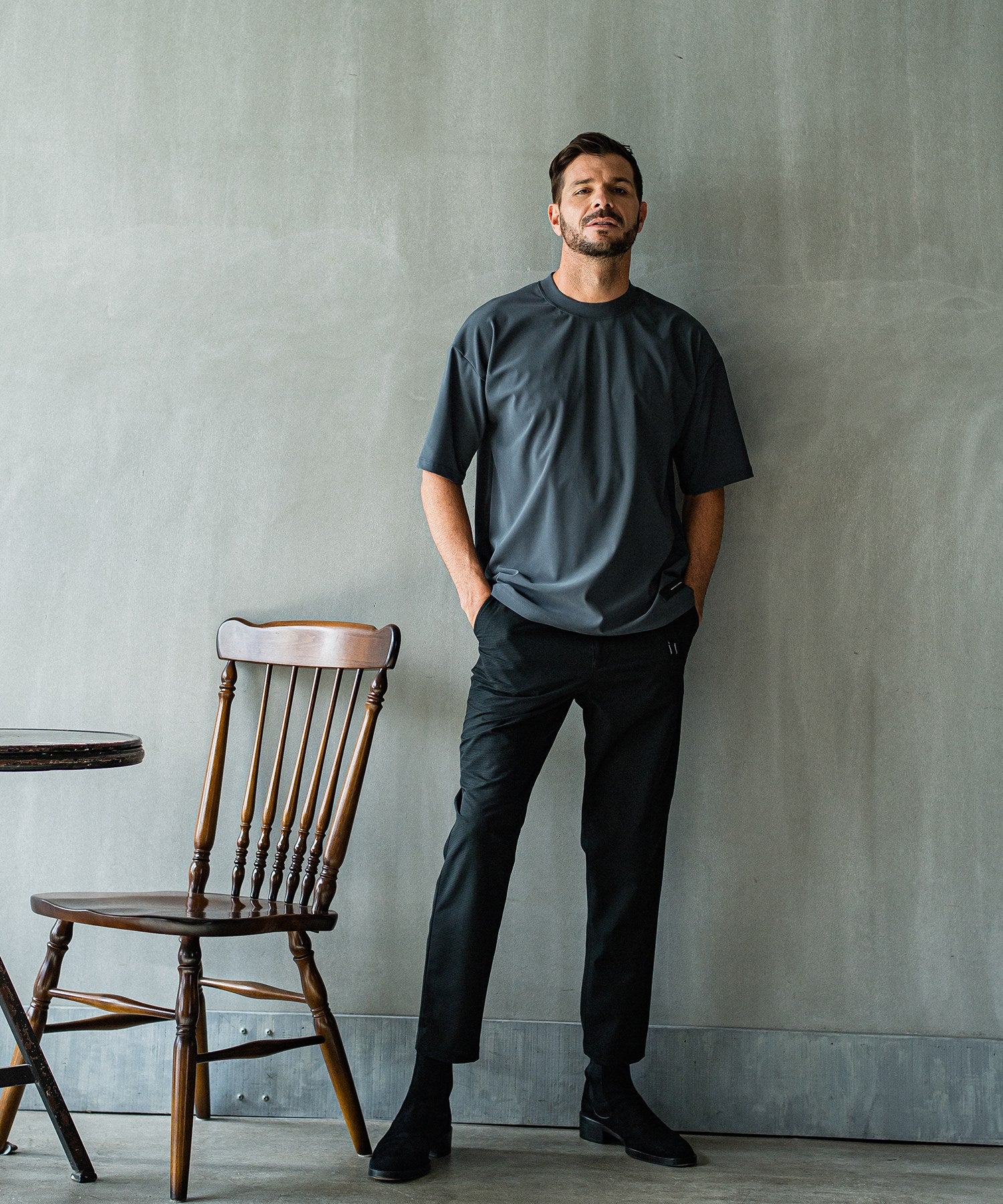 PAT WIDE EASY PANTS RC32-ST-036 ロングパンツ / BLACK