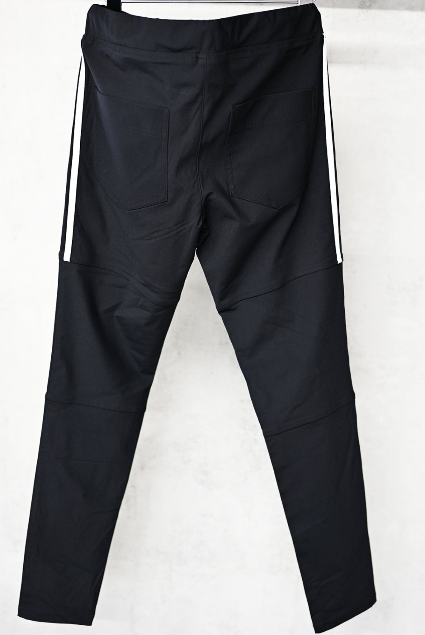 Johnson LINE NYLON PT BASIC-ST-009 SUPER TIGHT TAPERD ロングパンツ 機能素材 / BLACK×LINE WHITE