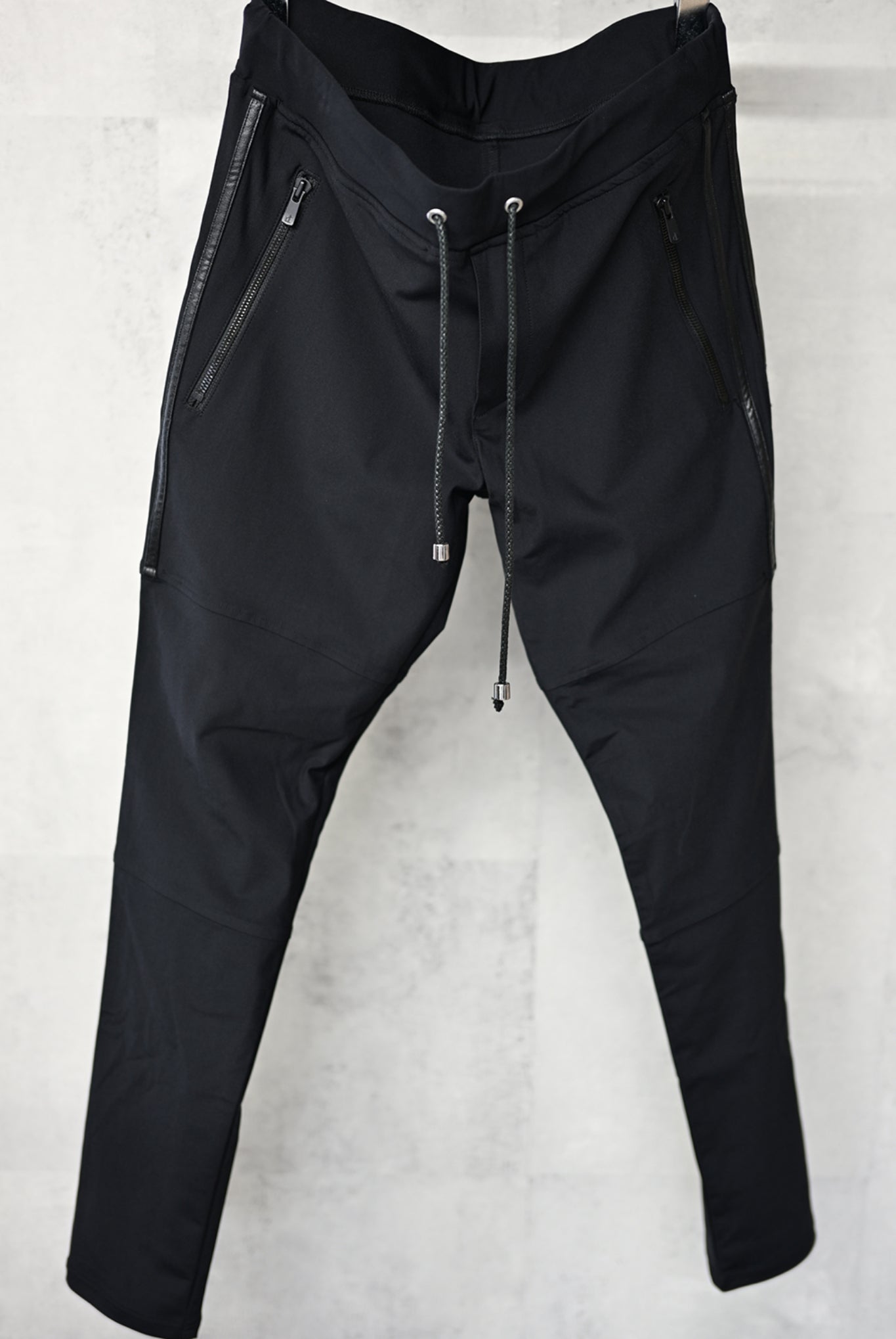 Johnson LINE NYLON PT BASIC-ST-009 SUPER TIGHT TAPERD ロングパンツ 機能素材 / BLACK×LINE BLACK